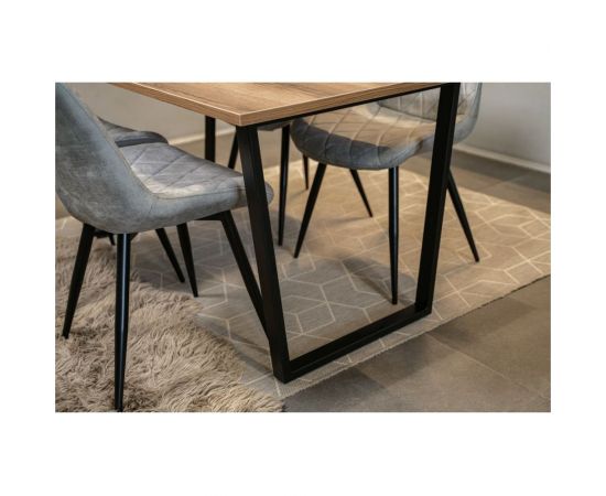 Стол Woodville лота лофт 140 25 мм дуб вотан/черный матовый 489611 – изображение 10