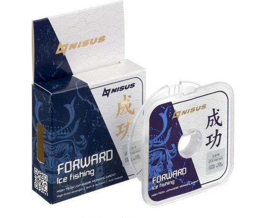 Леска Nisus FORWARD ICE FISHING N-FIF-0.148-50, 0.148мм/50м, нейлон прозрачный 294472 