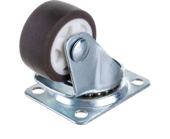 Колесная опора Tech-Krep поворот. б/т D25 п/п, серая резина, подшип. скольж-я, площадка накл. 152360 