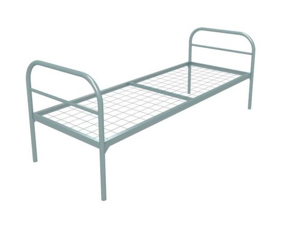 Металлическая одноярусная кровать SAMGRUPP эконом + 800x1900 мм, сетка 100x50 мм, 1 перемычка 12638 