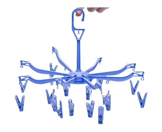 Вешалка для сушки мелочей Рыжий кот 16 прищепок 311379 