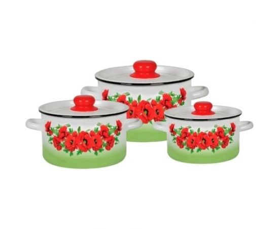 Эмалированный набор СТАЛЬЭМАЛЬ 1с144.1 Восточный мак ТБ3230 