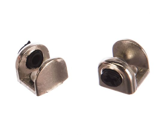 Стеклодержатель П обр. на шурупе Tech-Krep никель 2 шт 127532 