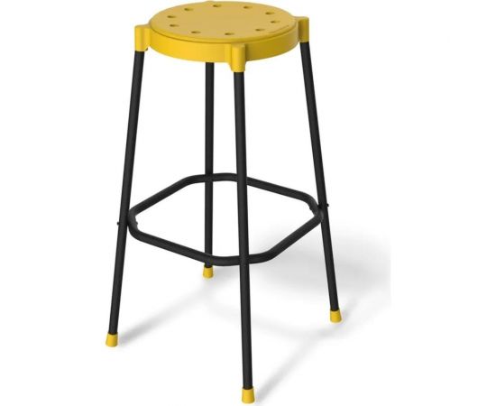 Барный стул Sheffilton SHT-S48 желтый/черный муар CT-48 