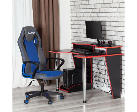 Кресло TetChair RACER кожзам/ткань, металлик/синий 36/10 13231 – изображение 18