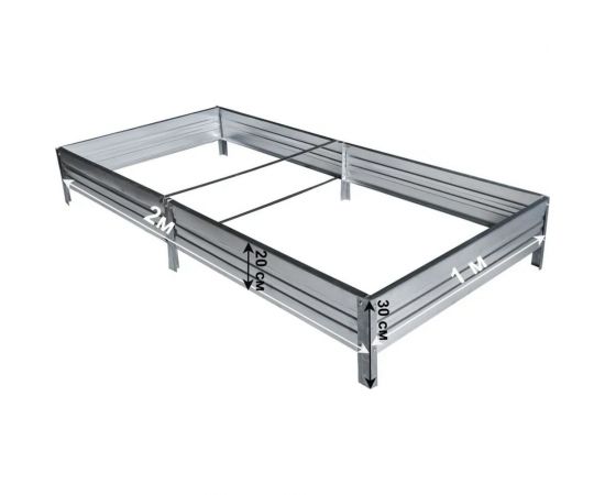 Оцинкованная грядка Крепче 1x2 м 2947768 – изображение 2