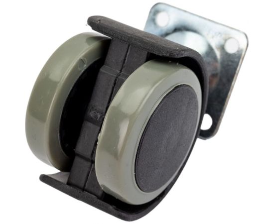 Мебельное колесо Tech-Krep поворотное, обрезиненный пластик, черный, площадка, D40, б/т - пакет 148482 – изображение 2