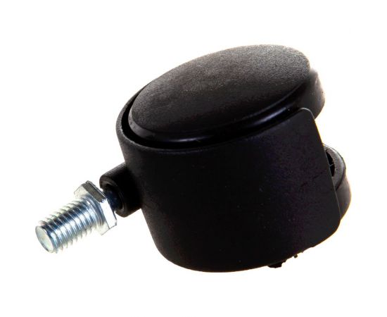 Мебельная колесная опора Tech-Krep D50мм М10, поворотная без тормоза, с резьбой, черный нейлон - накладка 151197 – изображение 2