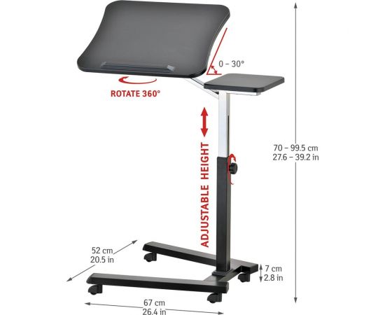 Эргономичный стол для ноутбука Tatkraft JOY на колесиках 13407 – изображение 2
