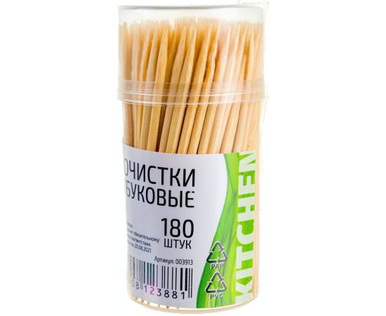 Бамбуковые зубочистки Рыжий кот TP-180 180 шт 003913 – изображение 2