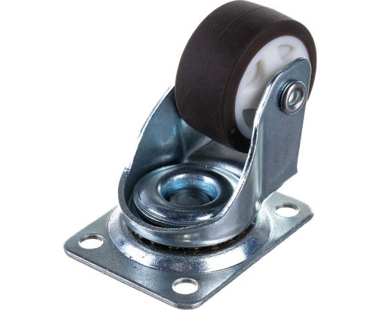 Колесная опора Tech-Krep поворот. б/т D25 п/п, серая резина, подшип. скольж-я, площадка накл. 152360 – изображение 2