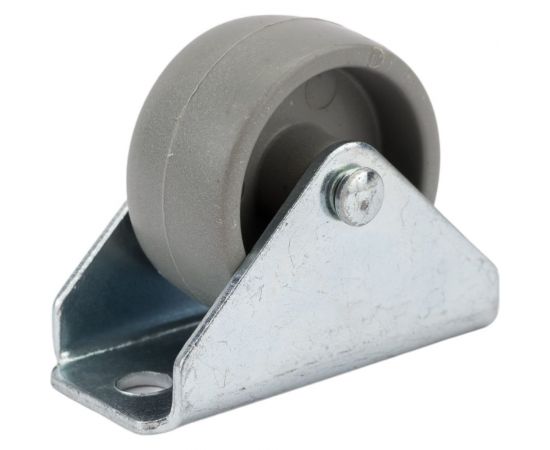 Выкатной неповоротный ролик Tech-Krep C.3, D30 мм, серый нейлон - накл. 148456 – изображение 2