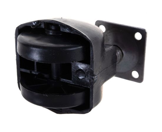 Мебельная колесная опора Tech-Krep D50 мм, поворотная без тормоза с козырьком, черный пластик - накладка 151210 – изображение 3