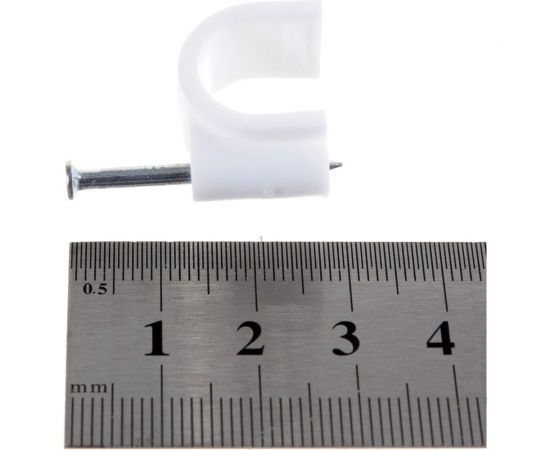 Пластиковая круглая скоба с гвоздем FORTISFLEX СПК 14 15 штук 49464 – изображение 3