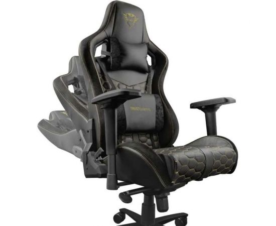 Компьютерное игровое кресло Trust Resto GXT 712 23784 черное кожзам Б0051859 – изображение 3