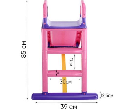 Горка для катания детей Doloni розово-фиолетовая 0140/05, KG014400/05 – изображение 3
