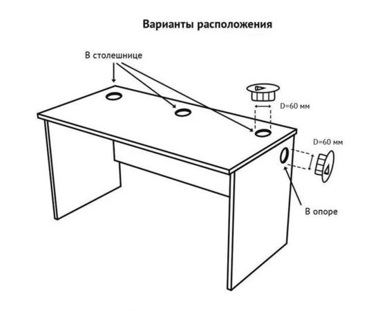Кабель-канал Mebax D 60мм серый 00-00002678 – изображение 4