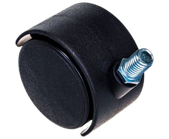 Мебельная колесная опора Tech-Krep D50мм М10, поворотная без тормоза, с резьбой, черный нейлон - накладка 151197 – изображение 5