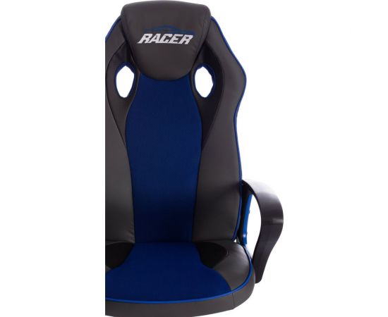 Кресло TetChair RACER кожзам/ткань, металлик/синий 36/10 13231 – изображение 6