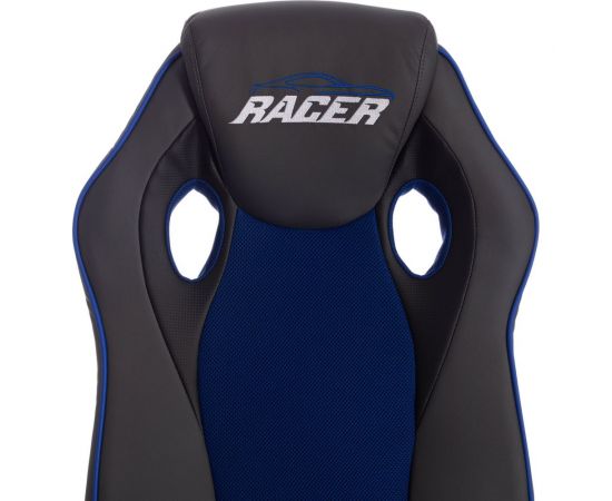 Кресло TetChair RACER кожзам/ткань, металлик/синий 36/10 13231 – изображение 7