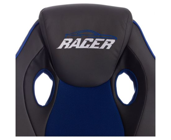 Кресло TetChair RACER кожзам/ткань, металлик/синий 36/10 13231 – изображение 8