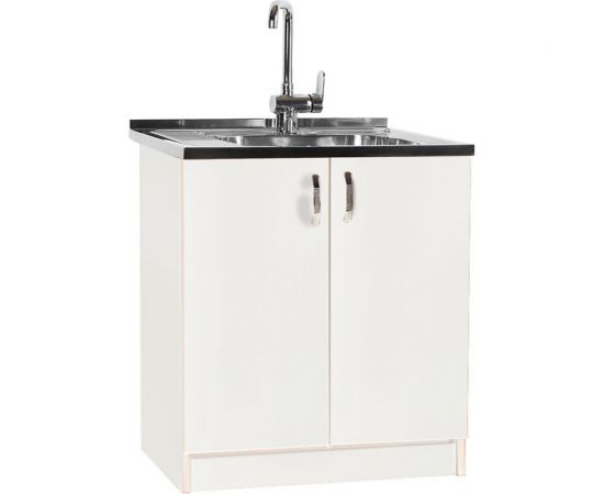 Тумба SANTREK 80х60, цвет белый, 2 дверцы, ЛДСП 5217 