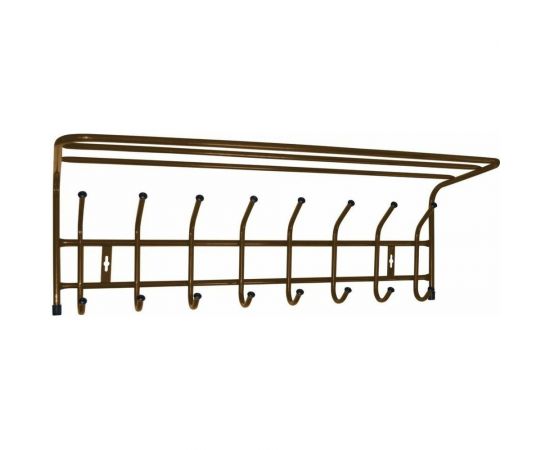 Настенная вешалка с полкой Nika 8 крючков, медный ВП8 
