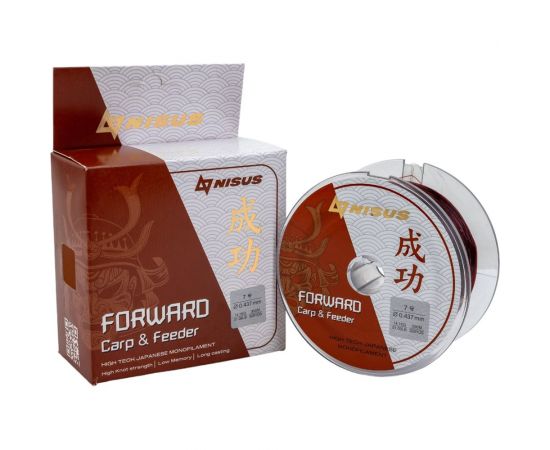 Леска Nisus n-fcf-0437-300 forward carpfeeder brown 0.437мм/300м, nylon 00000294558 