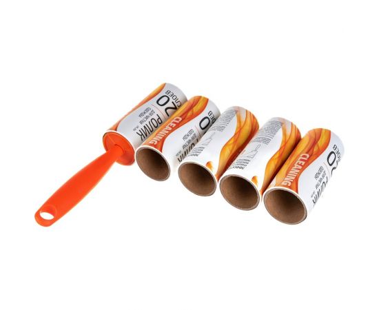 Набор для чистки одежды Рыжий кот LRS-204 ролик + 4 сменных блока, 20 слоев 092501 