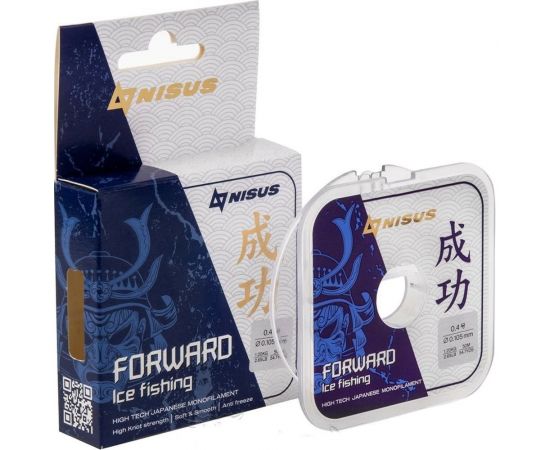Леска Nisus FORWARD ICE FISHING N-FIF-0.105-50, 0.105мм/50м, нейлон прозрачный 294469 