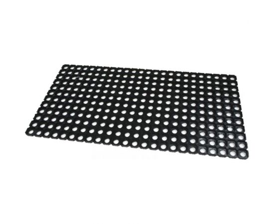 Грязезащитный резиновый коврик Протэкт Домино 12 мм 40*60 см Черный КР 40*60 