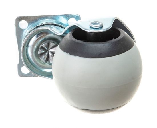 Мебельное поворотное колесо MFK-TORG 2109-50 шарик 50 мм, серая резина 5005050 