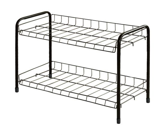 Этажерка для обуви Nika 3, 2 полки, черная ЭТ3 