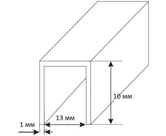 Нижняя направляющая для раздвижных дверей N4 Palladium 1 метр 12144 – изображение 2