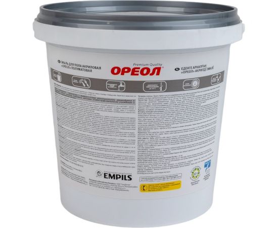 Акриловая эмаль для пола Ореол (полуматовая; золотисто-коричневая; 0.9 кг) 73365 – изображение 2