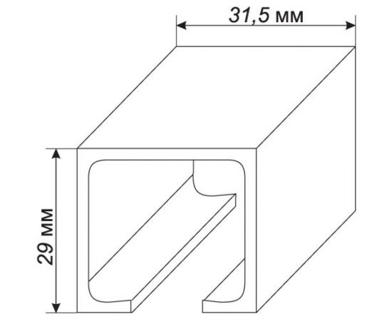Верхняя направляющая для раздвижных дверей N1 Palladium 3 метра 12054 – изображение 2