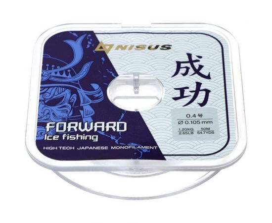 Леска Nisus FORWARD ICE FISHING N-FIF-0.105-50, 0.105мм/50м, нейлон прозрачный 294469 – изображение 2
