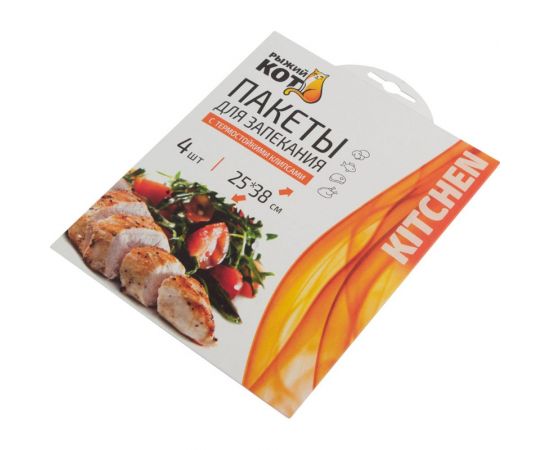 Пакеты для запекания Рыжий кот 25x38 см, 4 шт, в картонной упаковке 310966 – изображение 2