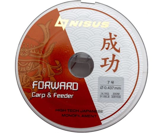 Леска Nisus n-fcf-0437-300 forward carpfeeder brown 0.437мм/300м, nylon 00000294558 – изображение 2