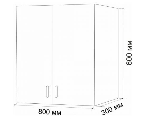 Шкаф для посуды SANTREK ширина 80 см цвет венге ЛДСП 78809 – изображение 2