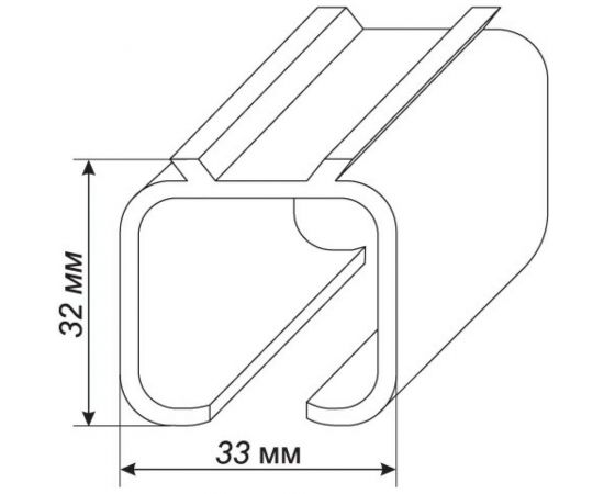 Верхняя направляющая для раздвижных дверей N2 Palladium 2 метра 12055 – изображение 2