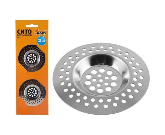Сито для раковины Рыжий кот SS-2, 2 шт. в упаковке, диаметр 7,2 см, 310861 – изображение 2
