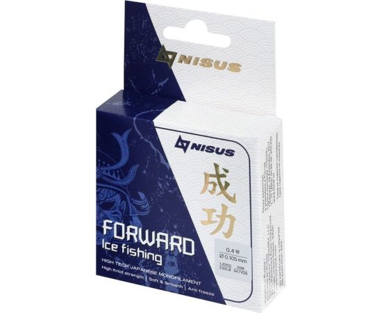 Леска Nisus FORWARD ICE FISHING N-FIF-0.105-50, 0.105мм/50м, нейлон прозрачный 294469 – изображение 3