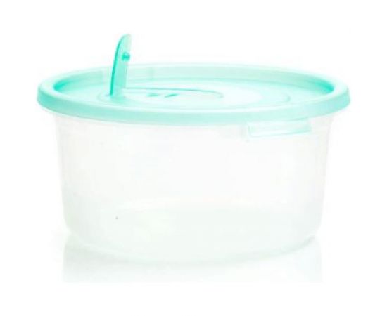 Круглый контейнер с клапаном ПОЛИМЕРБЫТ СМАЙЛ 0.8л СВЧ 4352100 – изображение 3