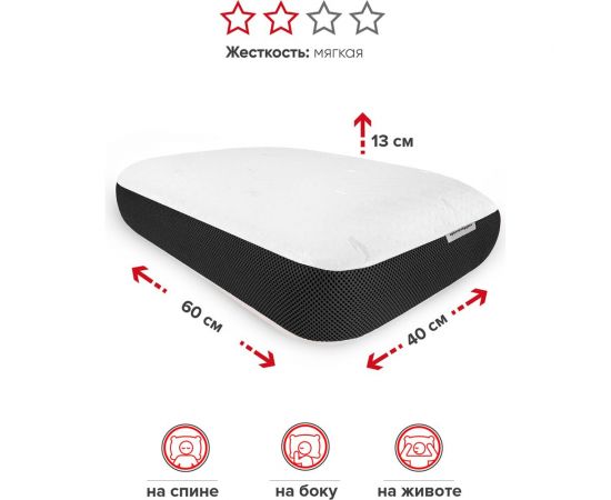 Ортопедическая подушка ПРОСТО ПОДУШКА с эффектом памяти "№8" К1308 – изображение 3