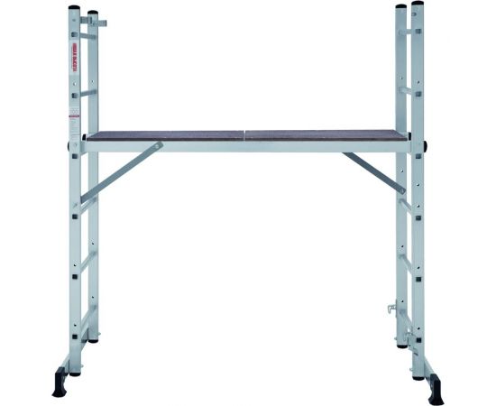 Лестница-помост Новая Высота nv 1415, 2x6 перекладин, помост 1,379x0,34 м, рабочая высота 2,8 м 415206 – изображение 3