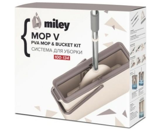 Система для уборки MILEY MOP V швабра с PVA и ведро с отжимом 100-134 – изображение 3