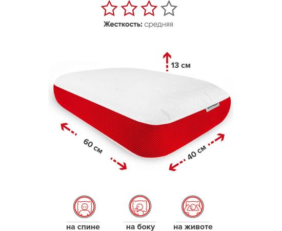 Ортопедическая подушка ПРОСТО ПОДУШКА с эффектом памяти "№4" В1304 – изображение 3