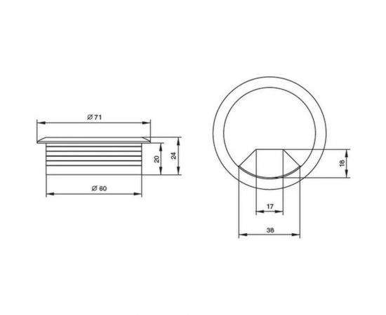 Кабель-канал Mebax D 60мм белый 00-00002662 – изображение 4