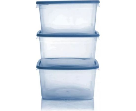 Комплект контейнеров для замораживания продуктов Полимербыт МОРОЗКО 3 шт, 1.0 л, квадрат 436703600 